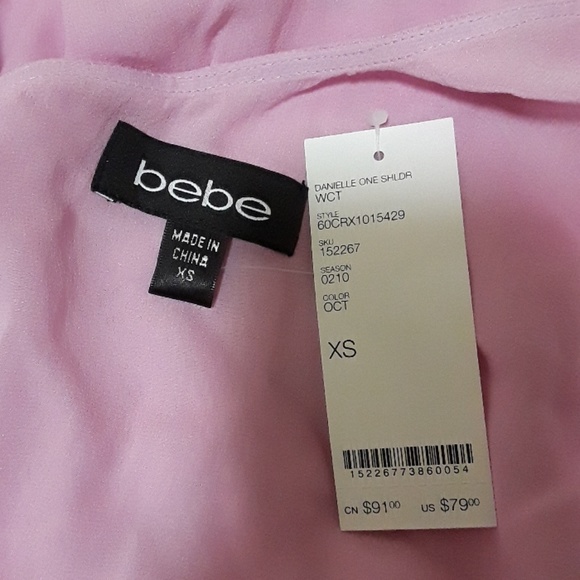 Bebe One shoulder peplum top - Picture 4 of 4